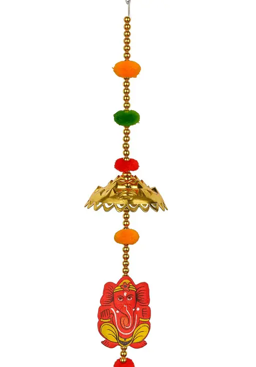 Kalakriti Festive Ganesha Hanging Toran with Golden bell (1 pair)