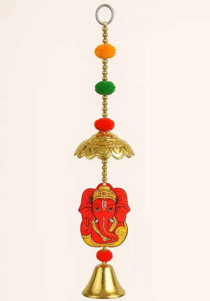 Kalakriti Festive Ganesha Hanging Toran with Golden bell (1 pair)